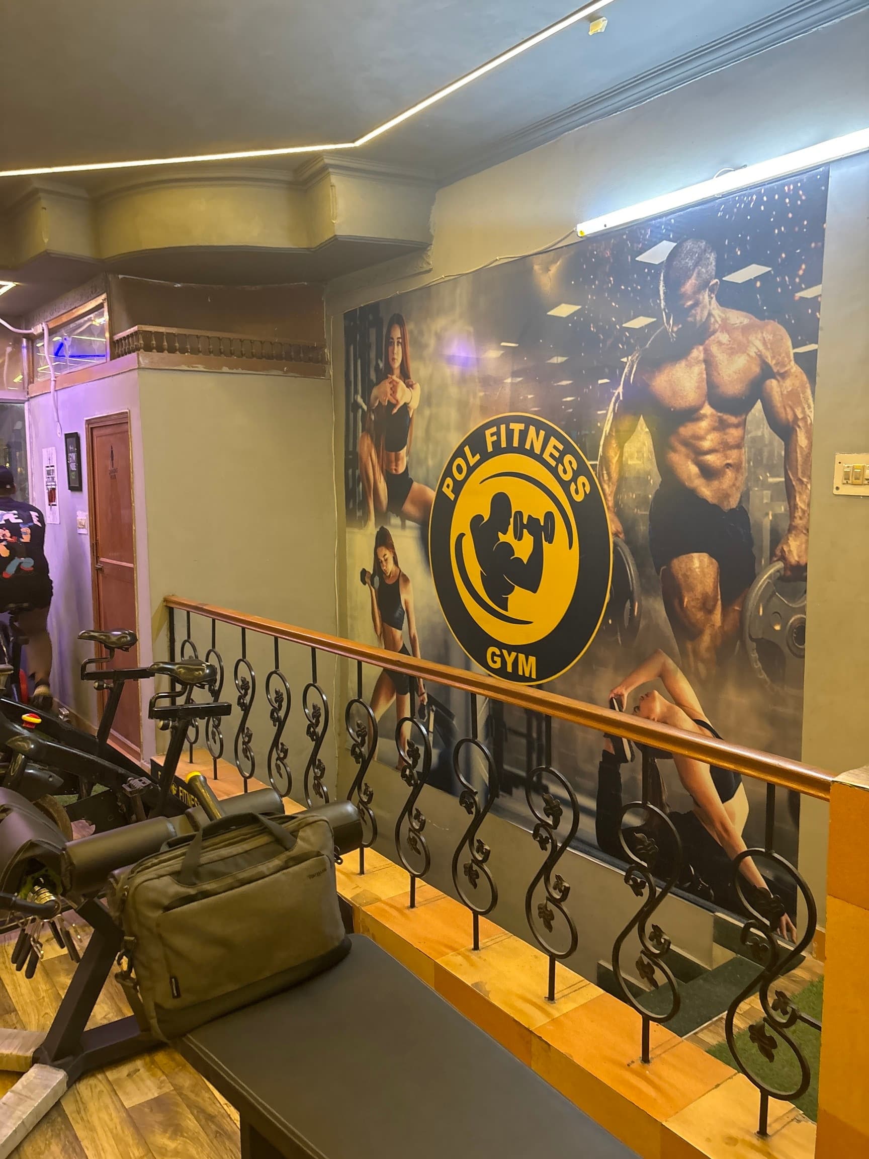 Gym interior with equipment